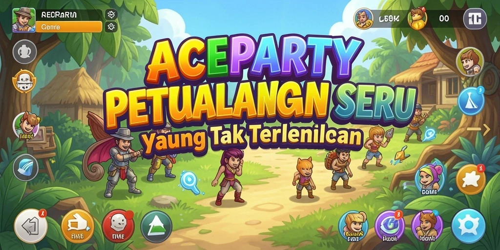 Tampilan gameplay ACEPARTY yang penuh petualangan dan tantangan menarik.