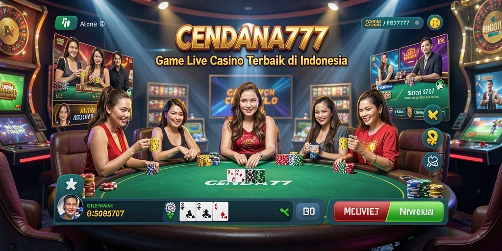 Tampilan gameplay Live Casino yang menakjubkan di CENDANA777.