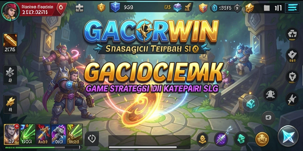 Screenshot GACORWIN menampilkan aksi pertempuran strategi yang mendebarkan.
