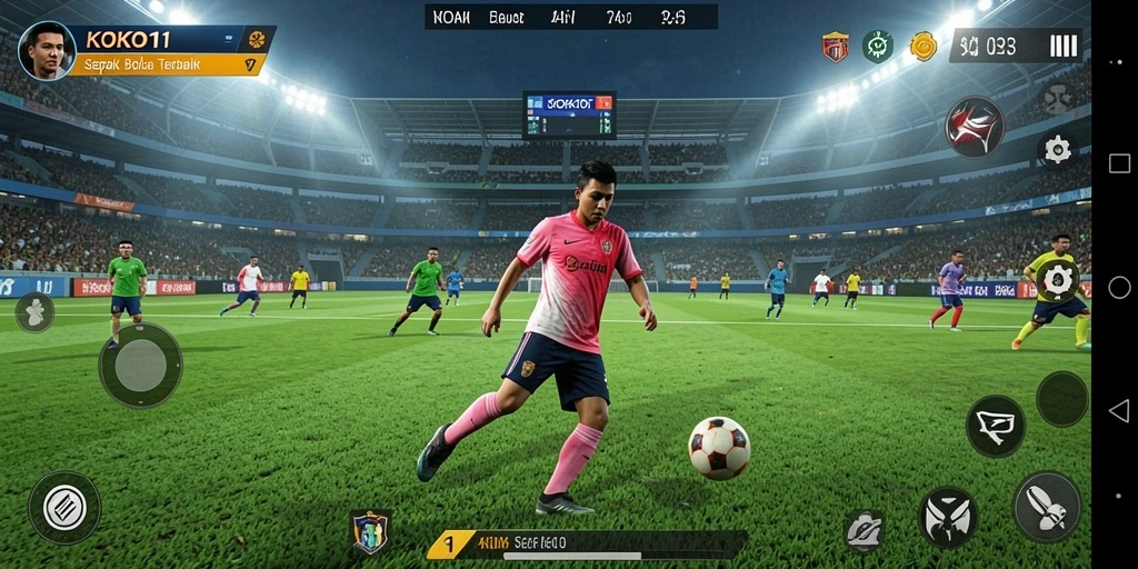 Tampilan gameplay KOKO11 dengan aksi seru di lapangan.