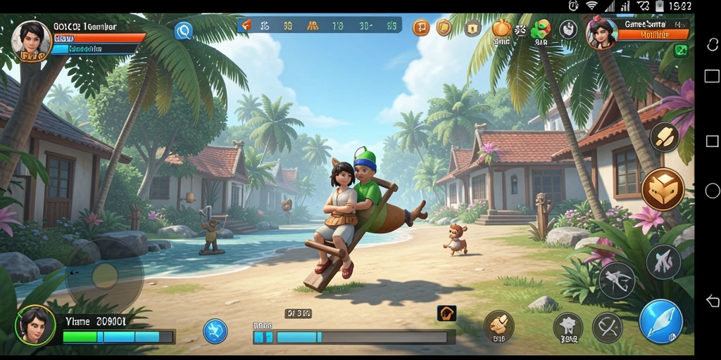 Tampilan gameplay NOX123 yang seru dan penuh warna.