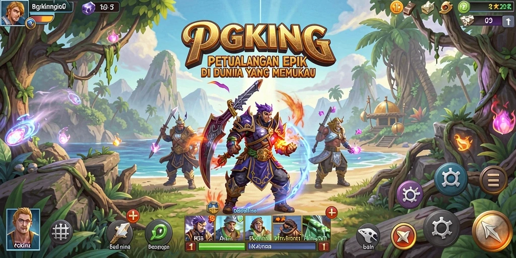 Screenshot gameplay PGKING yang memperlihatkan momen petualangan yang mendebarkan.