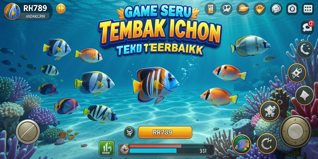 Tampilan gameplay Tembak Ikan yang seru dan penuh aksi.