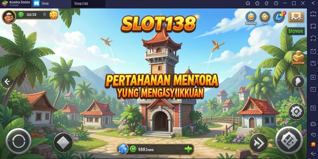 Screenshot SLOT138 menampilkan aksi seru dalam gameplay Tower Defense.