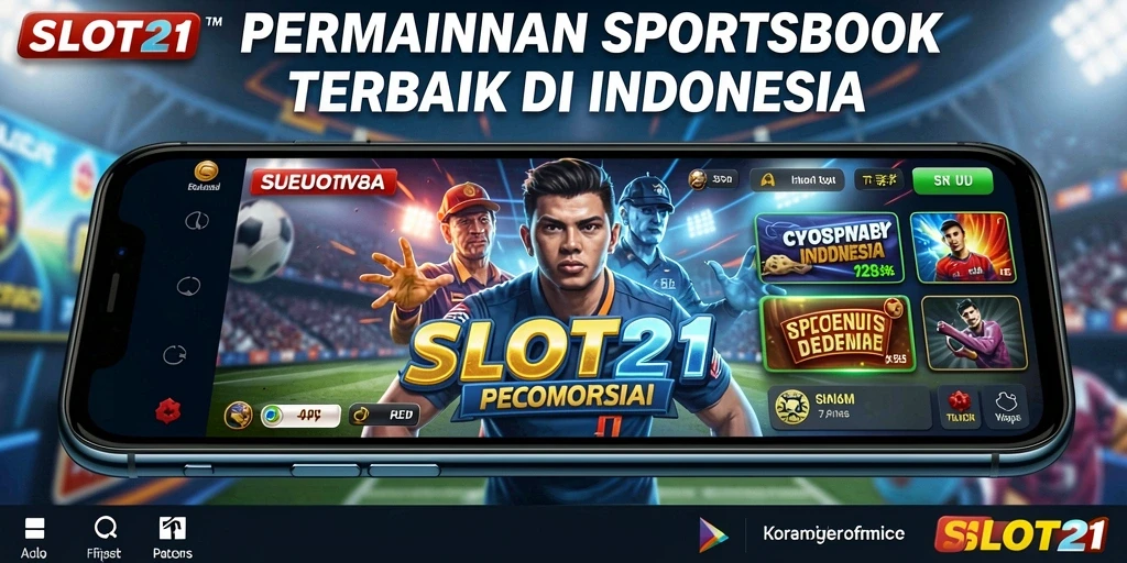 Screenshot utama SLOT21 menunjukkan antarmuka taruhan olahraga yang menarik.