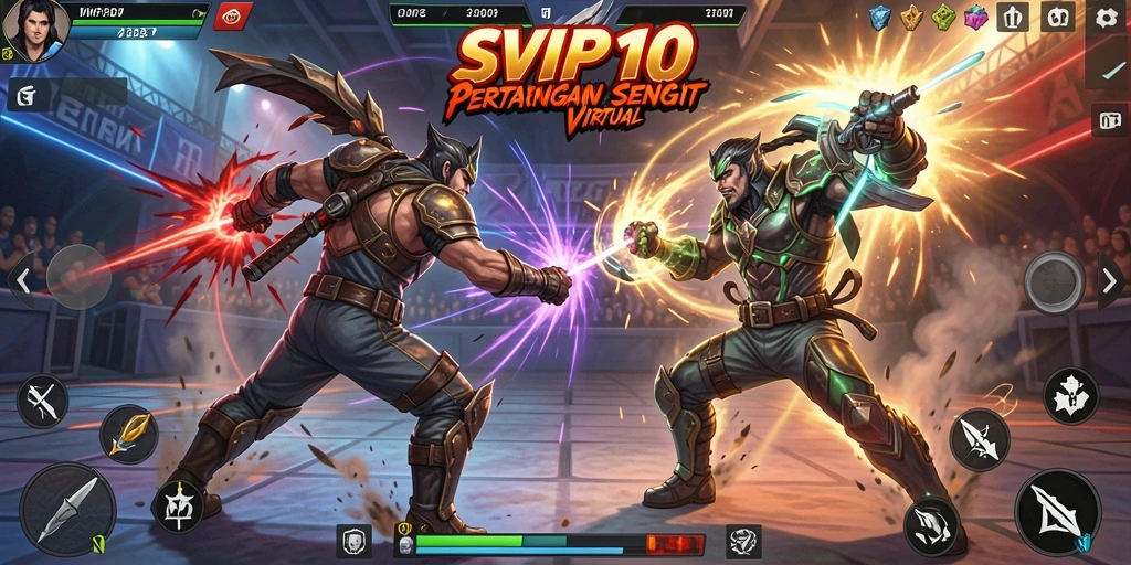 Tampilan menarik dari gameplay Fighting SVIP10 yang seru dan mendebarkan.