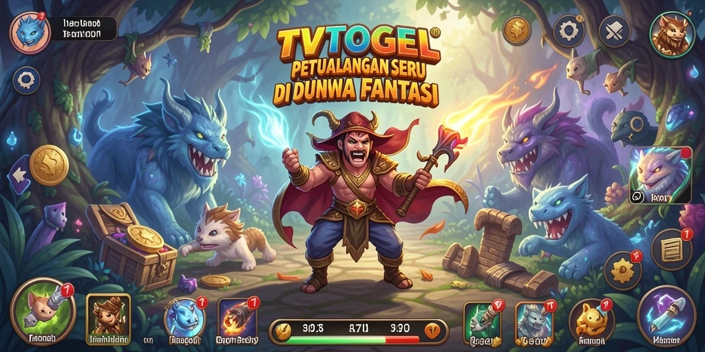 Tampilan aksi seru dalam gameplay ARPG TVTOGEL.