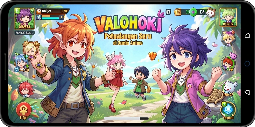 Screenshot gameplay VALOHOKI yang memukau dan penuh aksi.