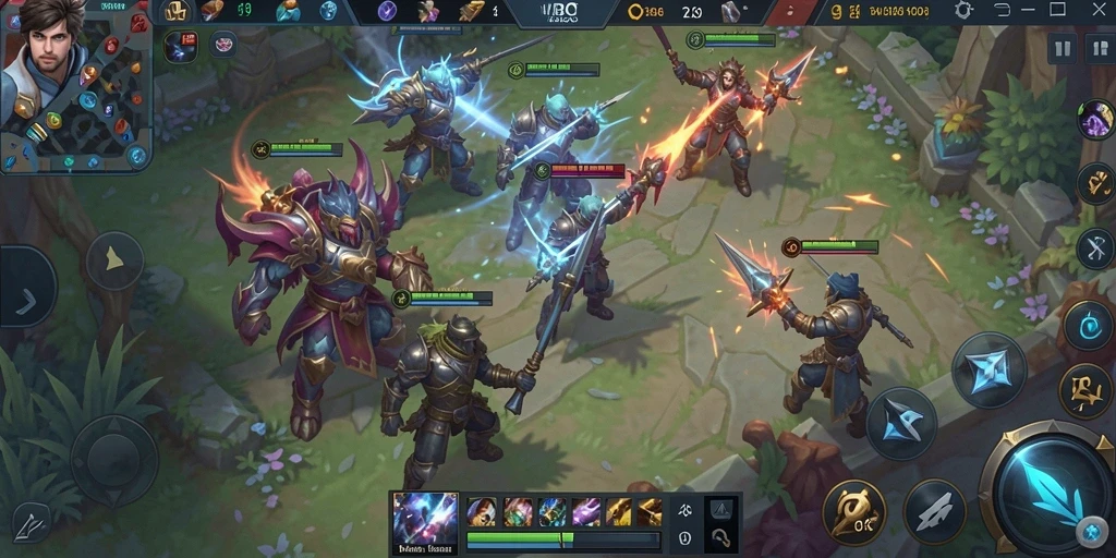 Gameplay seru WDBOS dengan aksi MOBA yang intens.