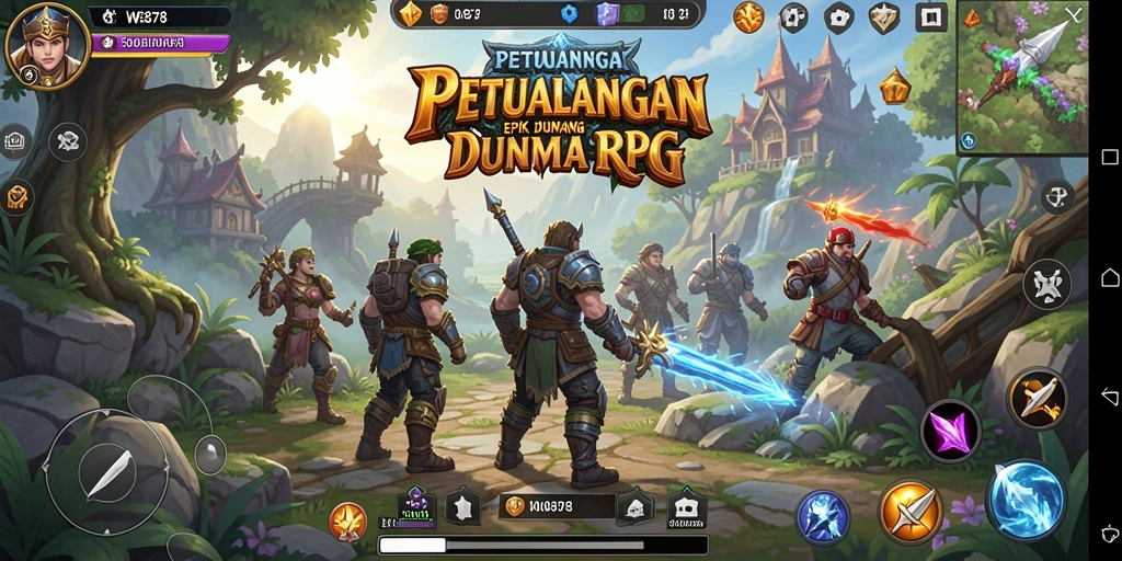 Tampilan gameplay WE878 yang menawan dan penuh aksi RPG.