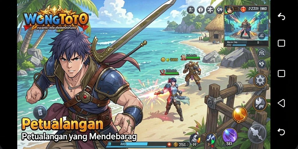 Tampilan gameplay seru WONGTOTO yang penuh warna.