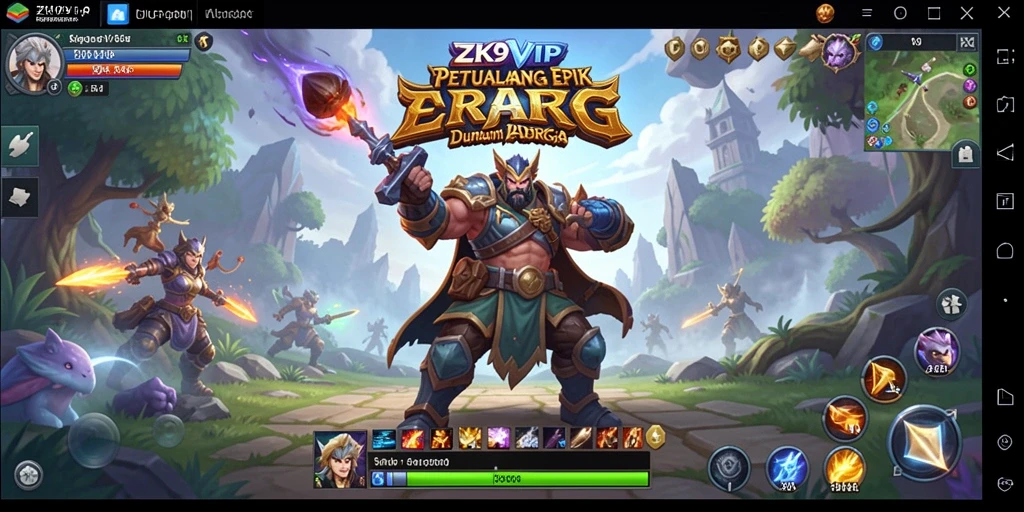 Gameplay ZK9VIP menampilkan aksi seru dalam dunia ARPG.